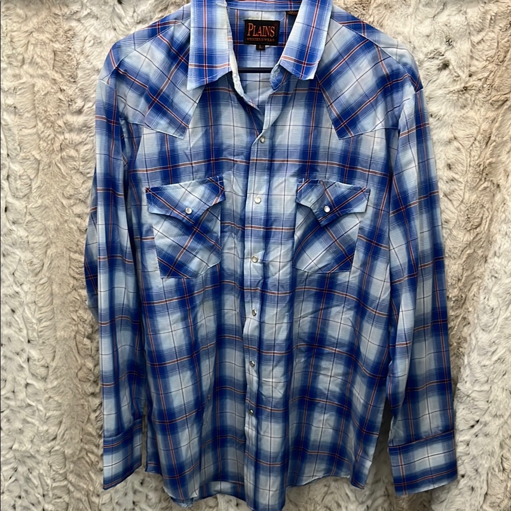Blue Plaid Men's Shirt